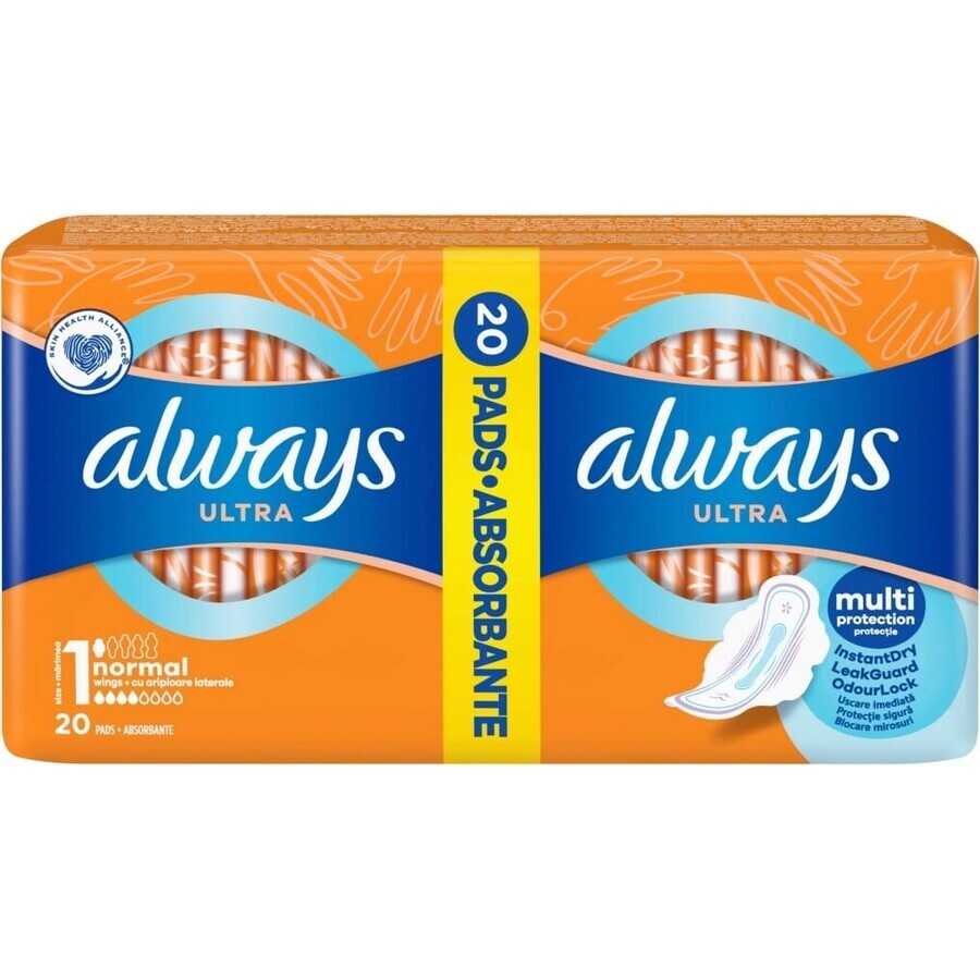 Always Ultra Duo 20 Stück Normal Plus 1×20 Stück, Menstruationstampons