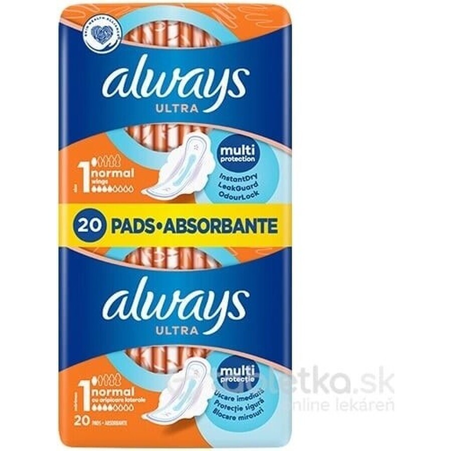 Always Ultra Duo 20 Stück Normal Plus 1×20 Stück, Menstruationstampons