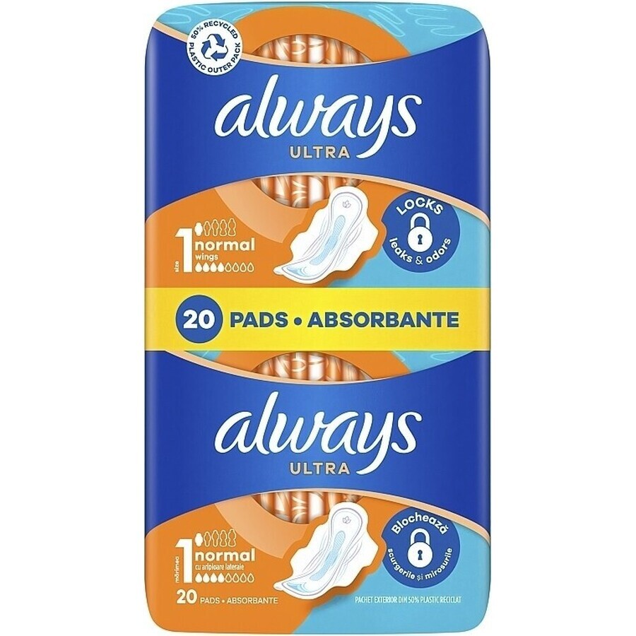 Always Ultra Duo 20 Stück Normal Plus 1×20 Stück, Menstruationstampons