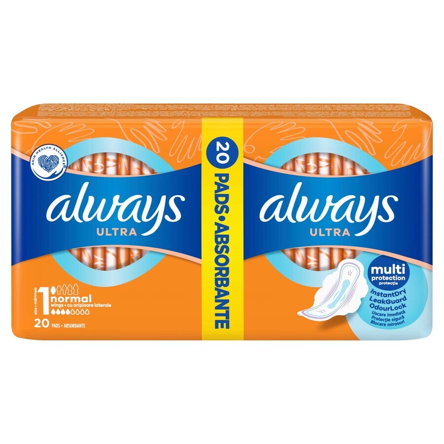 Always Ultra Duo 20 Stück Normal Plus 1×20 Stück, Menstruationstampons