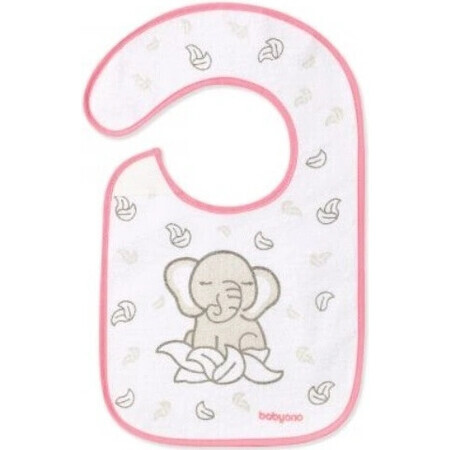 BABYONO Babero de rizo, mediano, elefante impermeable 6m+ 1×1 ud.