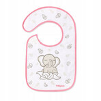 BABYONO Babero de rizo, mediano, elefante impermeable 6m+ 1×1 ud.