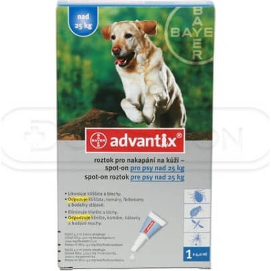 ADVANTIX SPOT-ON PES 4×4 ml, preparado repelente antiparasitario