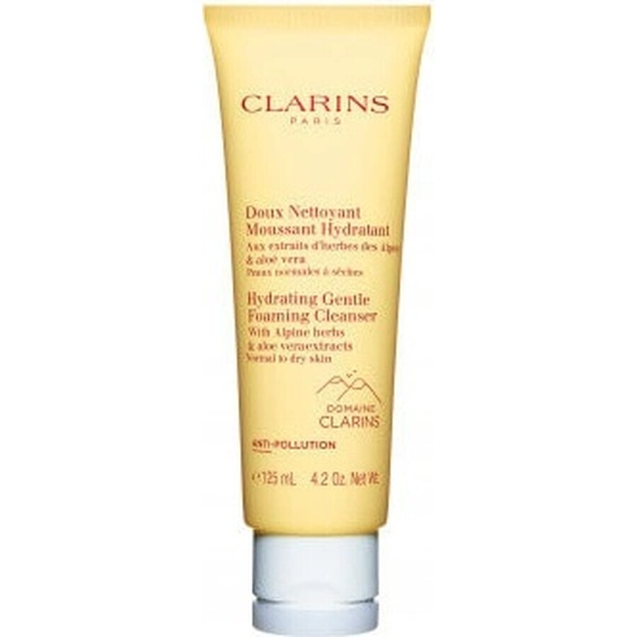 Clarins Espuma Limpiadora Hidratante Suave Piel Normal a Seca 1×125 ml, Espuma Limpiadora