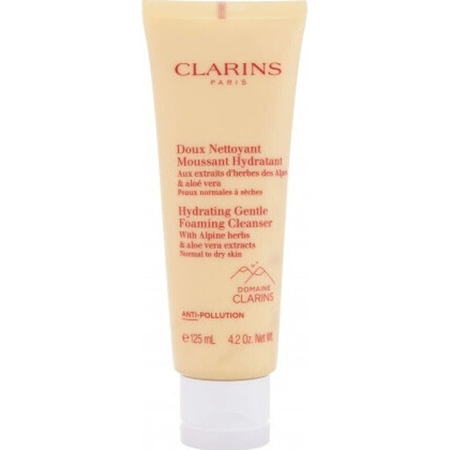 Clarins Espuma Limpiadora Hidratante Suave Piel Normal a Seca 1×125 ml, Espuma Limpiadora