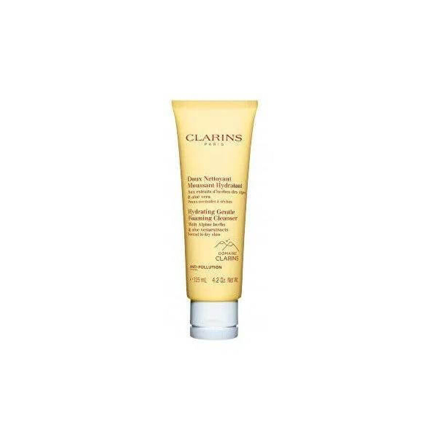 Clarins Espuma Limpiadora Hidratante Suave Piel Normal a Seca 1×125 ml, Espuma Limpiadora