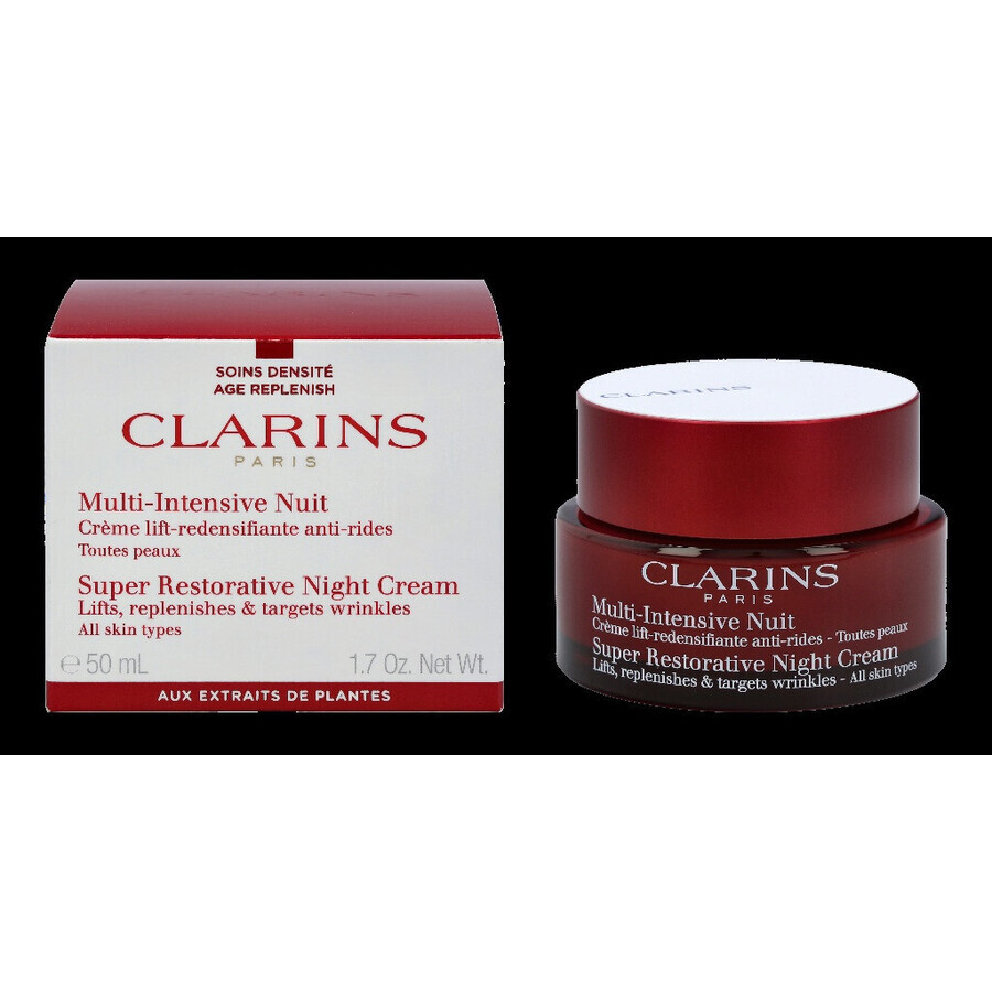 Clarins Crema de Noche para Pieles Maduras 1×50 ml, Crema de Noche