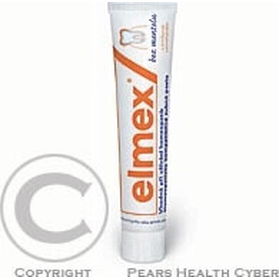 ELMEX PASTA DENTAL SIN MENTOL 1×75 ml, sin mentol