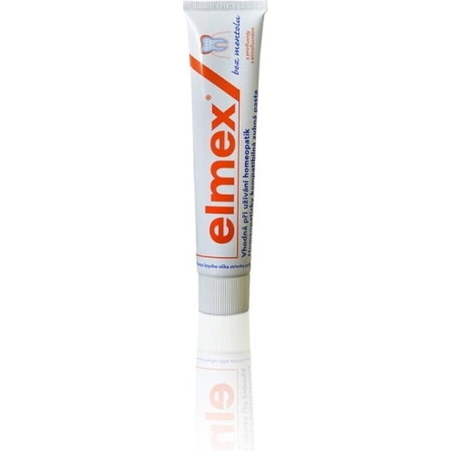 ELMEX PASTA DENTAL SIN MENTOL 1×75 ml, sin mentol