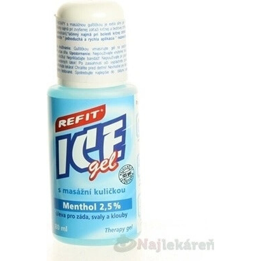 REFIT ICE GEL MENTHOL roll-on 1×80 ml, gel