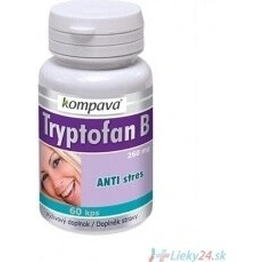 KOMPAVA TRYPTOFAN TRYPTOFAN B+ 500 mg 1×60 cps, food supplement