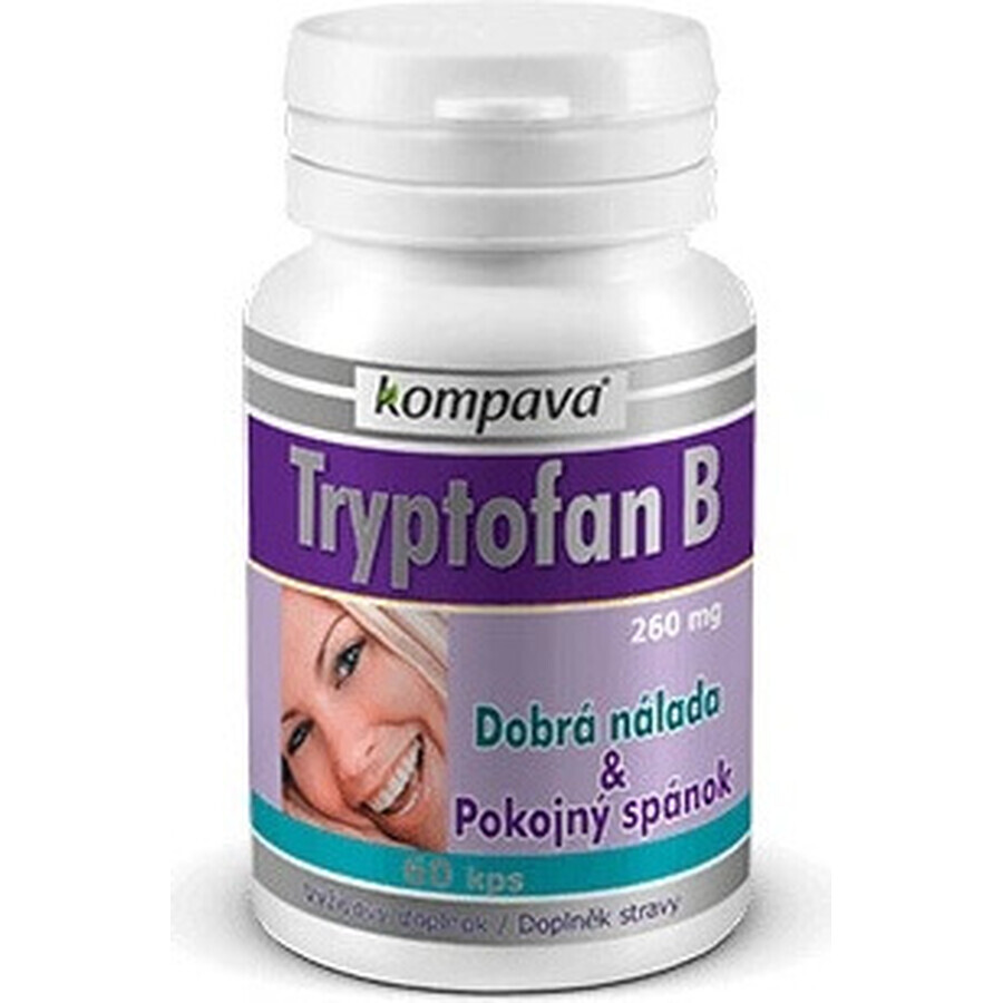 KOMPAVA TRYPTOFAN TRYPTOFAN B+ 500 mg 1×60 cps, food supplement