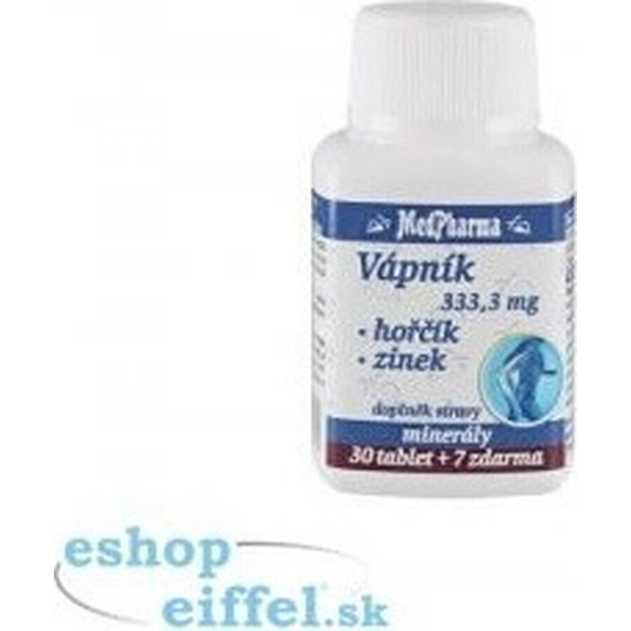 MedPharma CALCIUM 333,3 mg + Magnesium + Zinc 1×37 tbl, calcium + magnesium + zinc