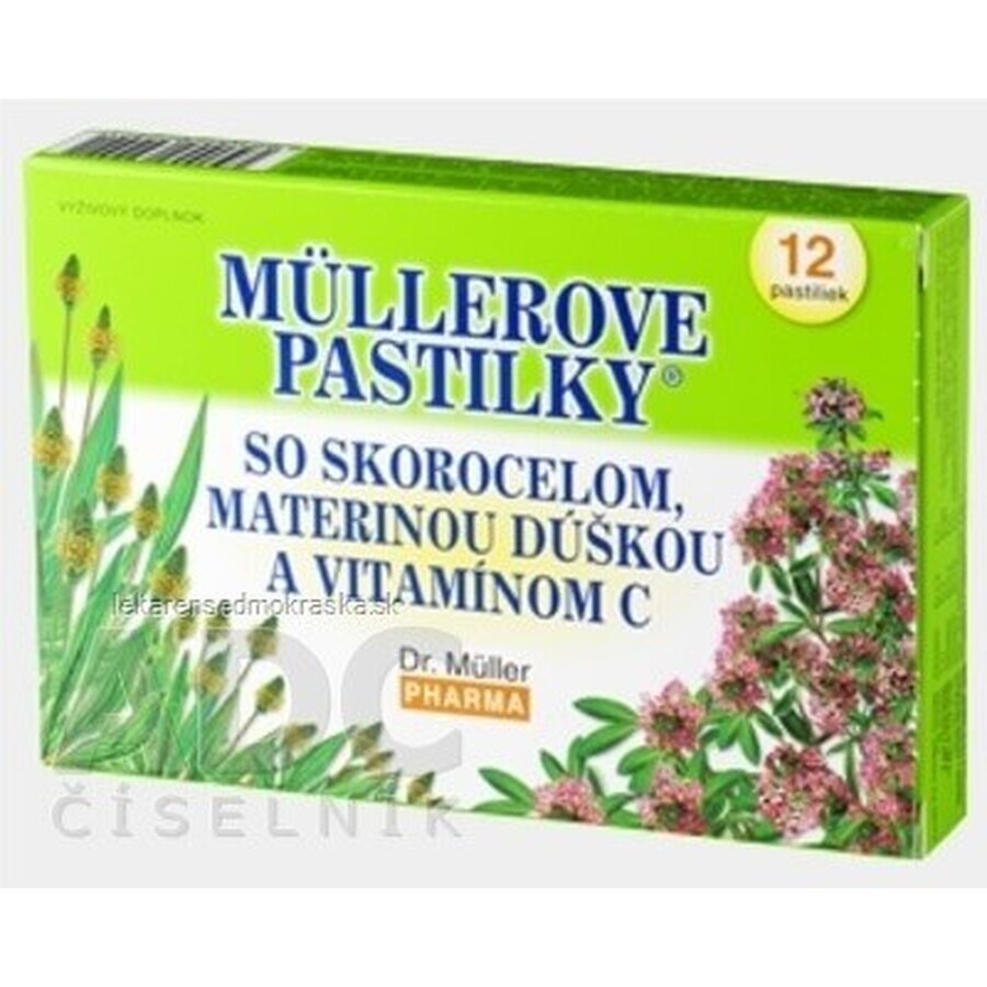 PASTILLAS MÜLLER CON SKOR. MAT. HIJA Y VIT. C 1×12 uds, para la tos