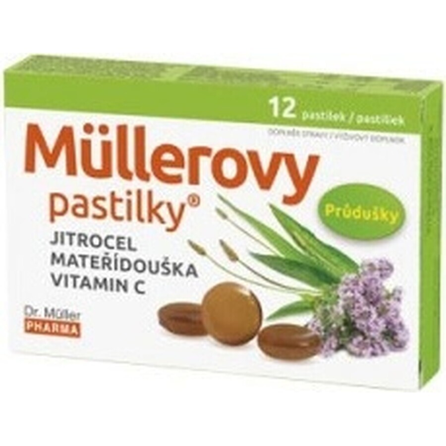 PASTILLAS MÜLLER CON SKOR. MAT. HIJA Y VIT. C 1×12 uds, para la tos