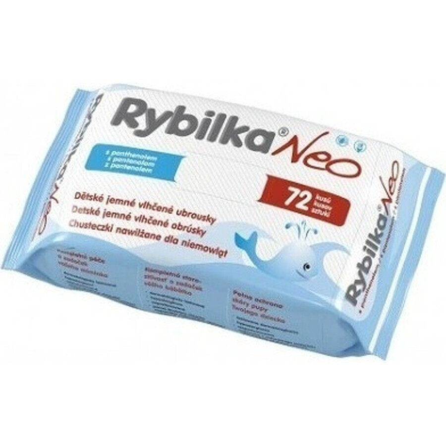 RYBILKA NEO AVEC PANTHENOL Lingettes humides 1×72 pcs, lingettes humides pour enfants