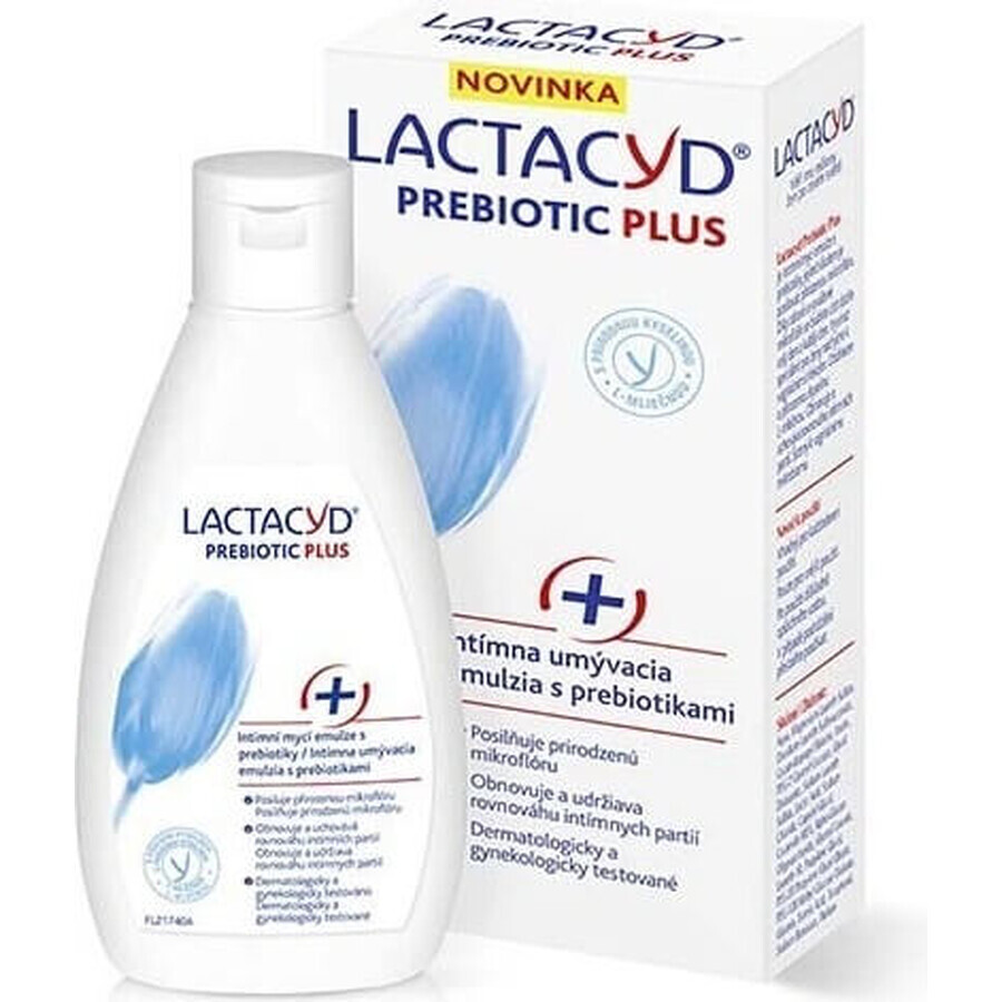 Lactacyd Emulsione detergente intima con prebiotici Pharma Prebiotic Plus 1×250 ml, emulsione detergente intima