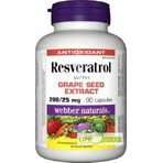 WEBBER NATURALS Resveratrol 200 mg 1×90 cps, complemento alimenticio