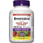 WEBBER NATURALS Resveratrol 200 mg 1×90 cps, complemento alimenticio