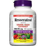 WEBBER NATURALS Resveratrol 200 mg 1×90 cps, complemento alimenticio