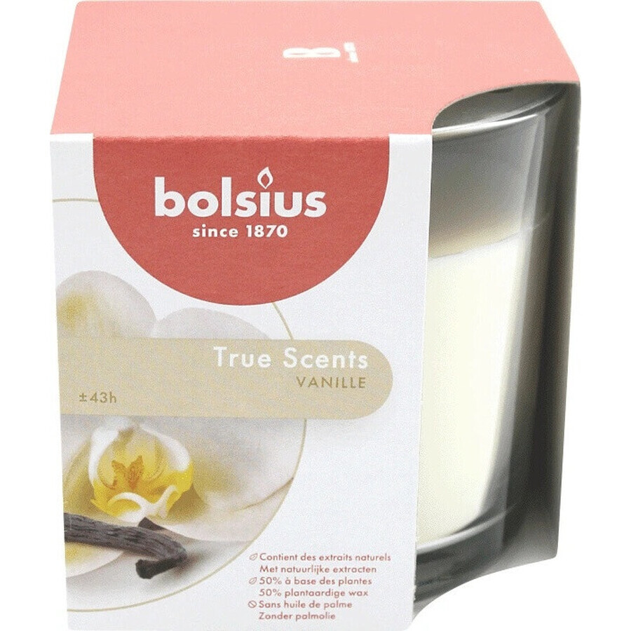 Bolsius Aromatic 2.0 Flasche 95x95mm Flasche 95x95mm Vanille, Duftkerze 1×1 Stück, Duftkerze