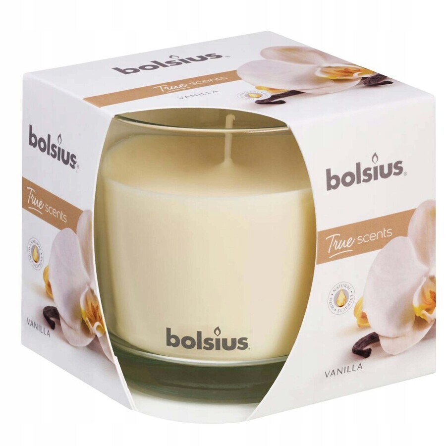 Bolsius Aromatic 2.0 Flasche 95x95mm Flasche 95x95mm Vanille, Duftkerze 1×1 Stück, Duftkerze