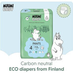 Muumi Baby Pants 4 Maxi 7-11 kg, paquete mensual de pañales ecológicos 1×120pcs, pañales ecológicos