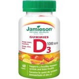 Jamieson Vitamina D3 1000 IU Gummies 60pcs 1×60 tbl, complemento alimenticio