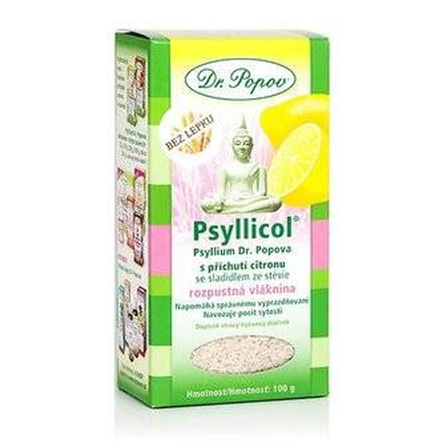 DR. POPOV PSYLLICOL CITRON 1×100 g, fibre solubile