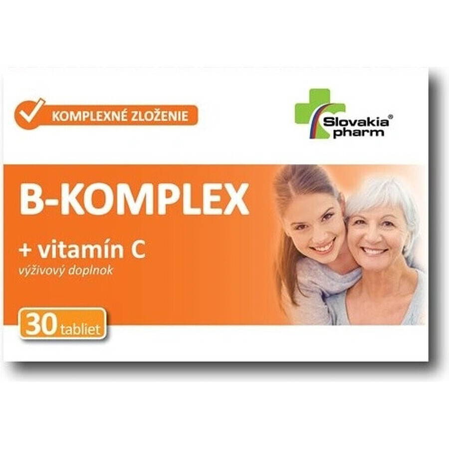 Slovakiapharm B-KOMPLEX + vitamin C 1×30 tbl, food supplement