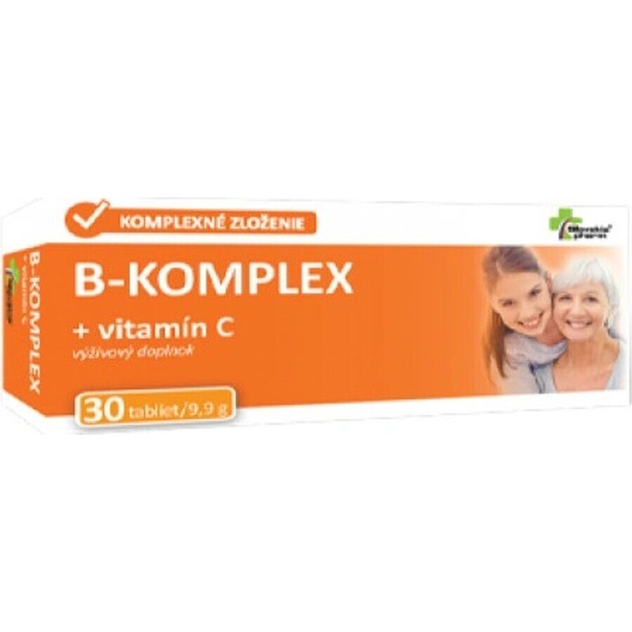 Slovakiapharm B-KOMPLEX + vitamin C 1×30 tbl, food supplement