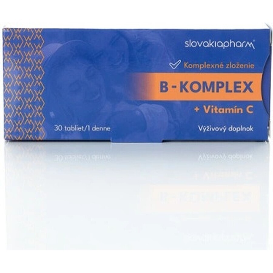 Slovakiapharm B-KOMPLEX + vitamin C 1×30 tbl, food supplement