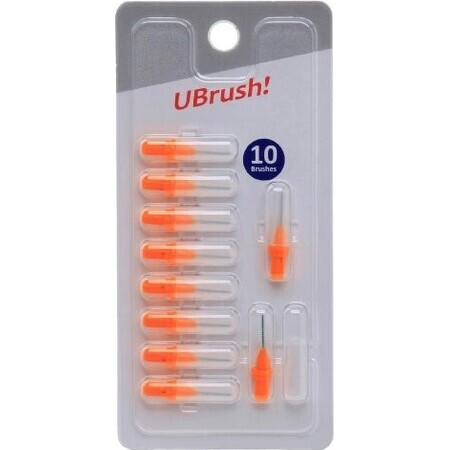 UBrush - interdentale tandenborstel - 0,8 mm oranje 1×10 stuks