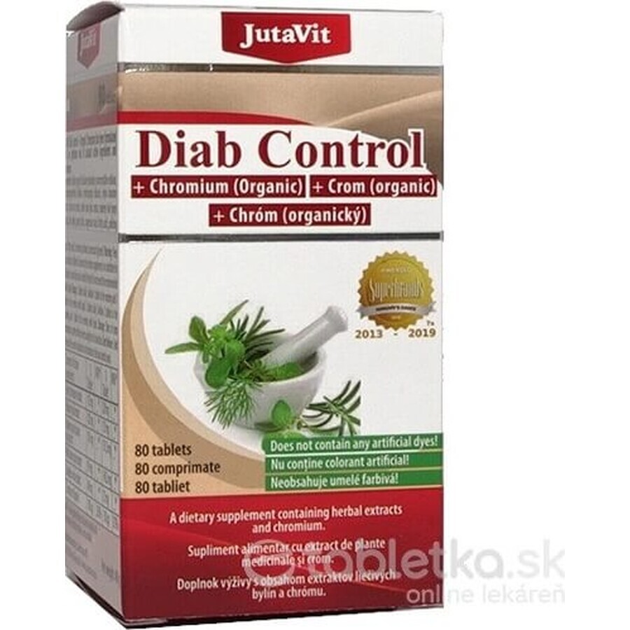 JutaVit Diab Control + cromo orgánico tbl 1x80 unid.