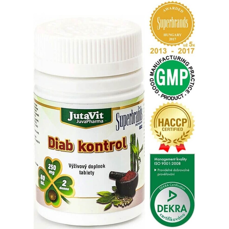 JutaVit Diab Control + cromo orgánico tbl 1x80 unid.