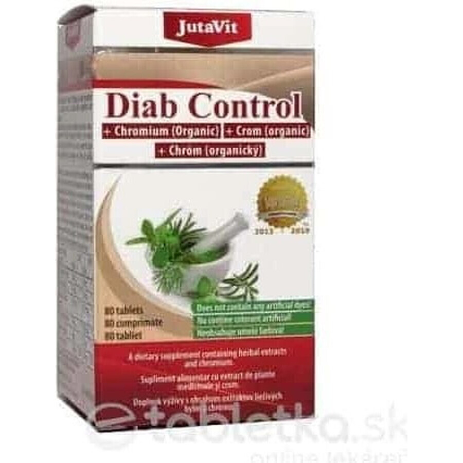 JutaVit Diab Control + cromo orgánico tbl 1x80 unid.