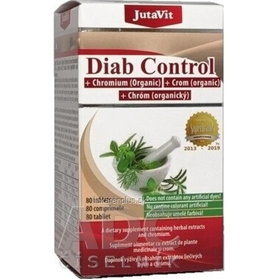 JutaVit Diab Control + cromo orgánico tbl 1x80 unid.