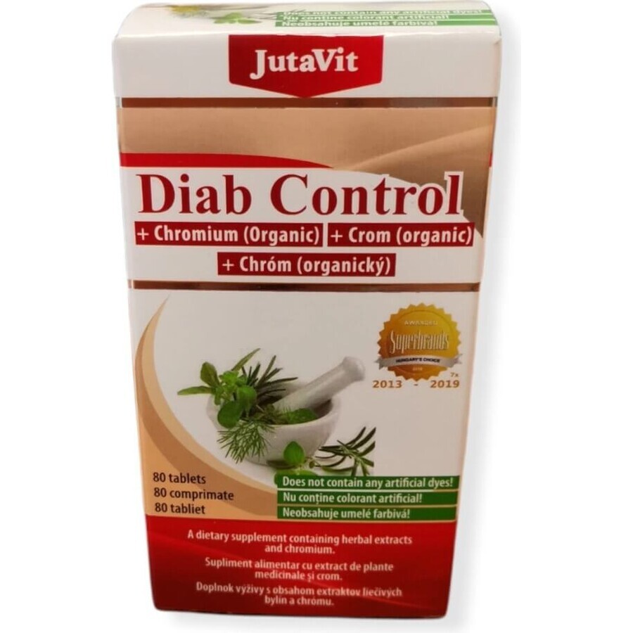 JutaVit Diab Control + cromo orgánico tbl 1x80 unid.