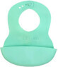 BABYONO Babero de pl&#225;stico blando con bolsillo sin BPA menta 6m+ 1&#215;1 ud, babero de pl&#225;stico