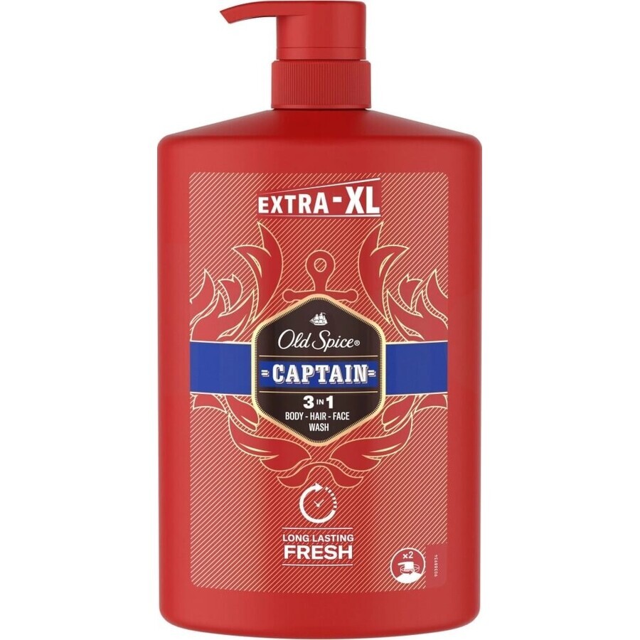 Old Spice SG 1l Captain 1×1000 ml, shampoo and shower gel for men