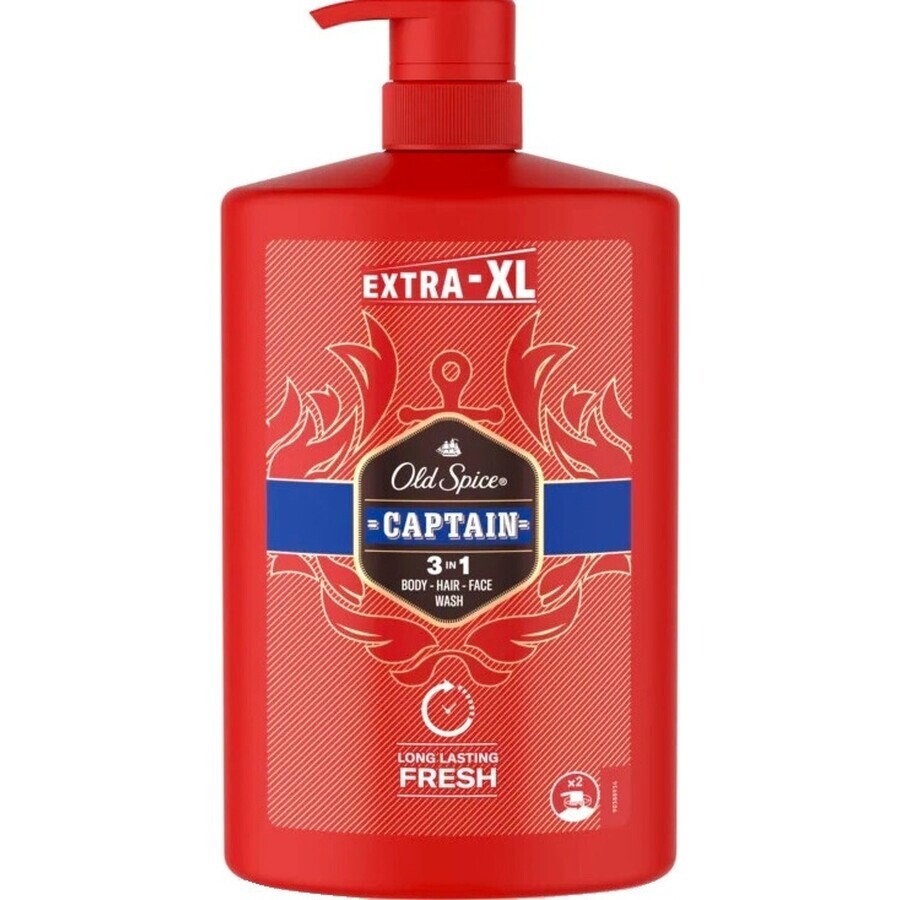 Old Spice SG 1l Captain 1×1000 ml, shampoo and shower gel for men