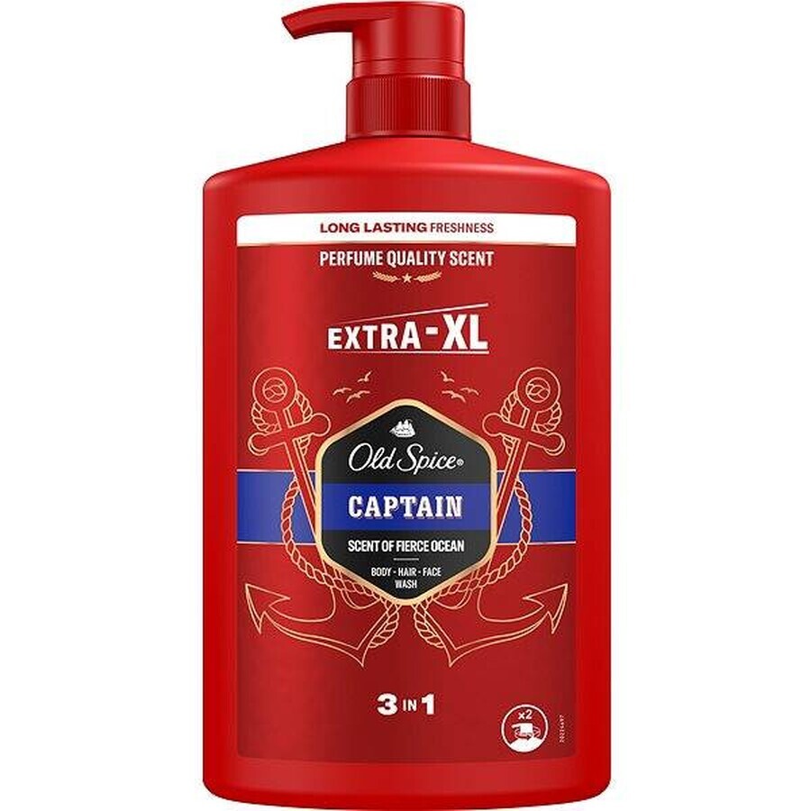 Old Spice SG 1l Captain 1×1000 ml, shampoo and shower gel for men