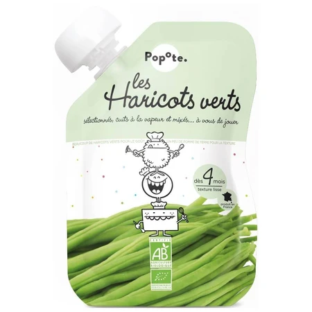 POPOTE Capsula di fagiolini bio 120 g, 4+ 1×120 g