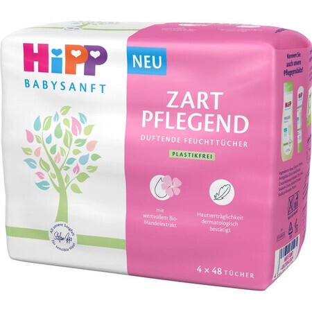 HiPP Babysanft Baby Cleaning Wet Wipes 4x48 pcs, wet wipes