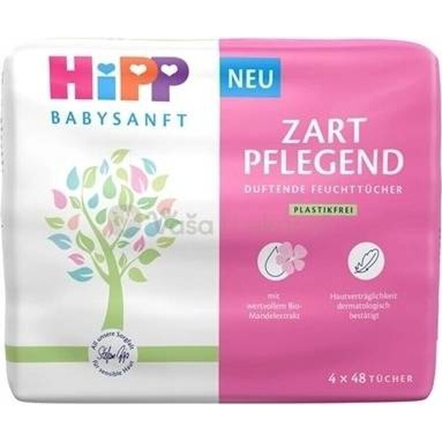 HiPP Babysanft Baby Cleaning Wet Wipes 4x48 pcs, wet wipes