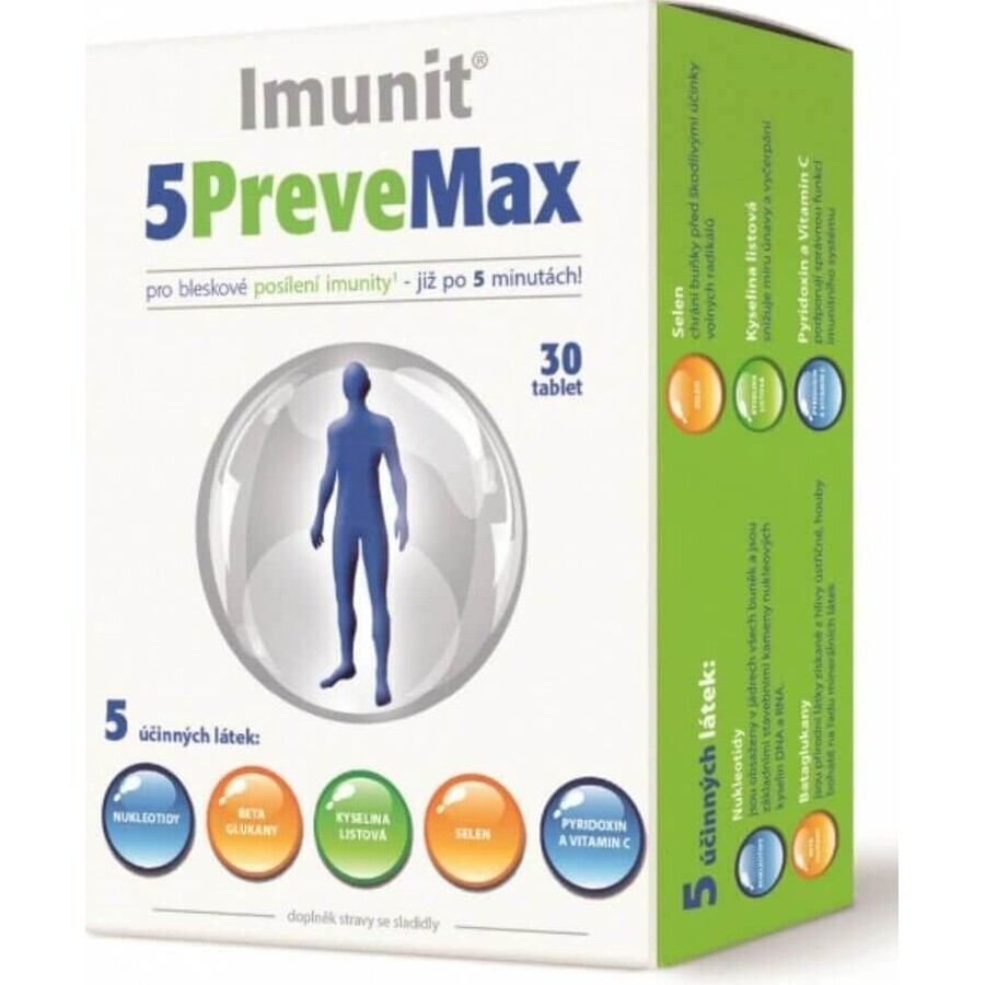 Imunit 5PreveMax 1×30 tbl, (con nucleotidi e beta-glucano)