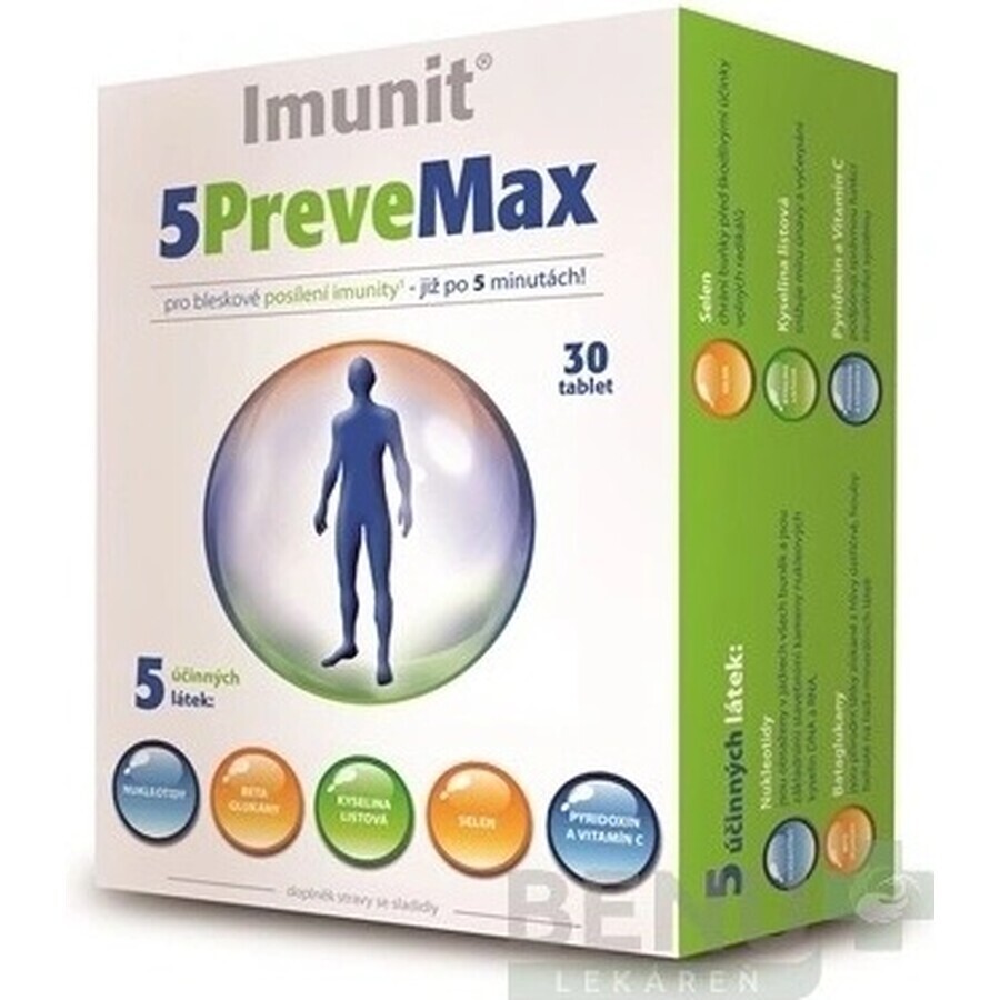 Imunit 5PreveMax 1×30 tbl, (con nucleotidi e beta-glucano)