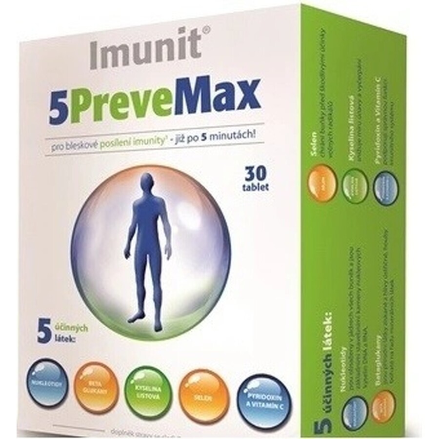 Imunit 5PreveMax 1×30 tbl, (con nucleotidi e beta-glucano)