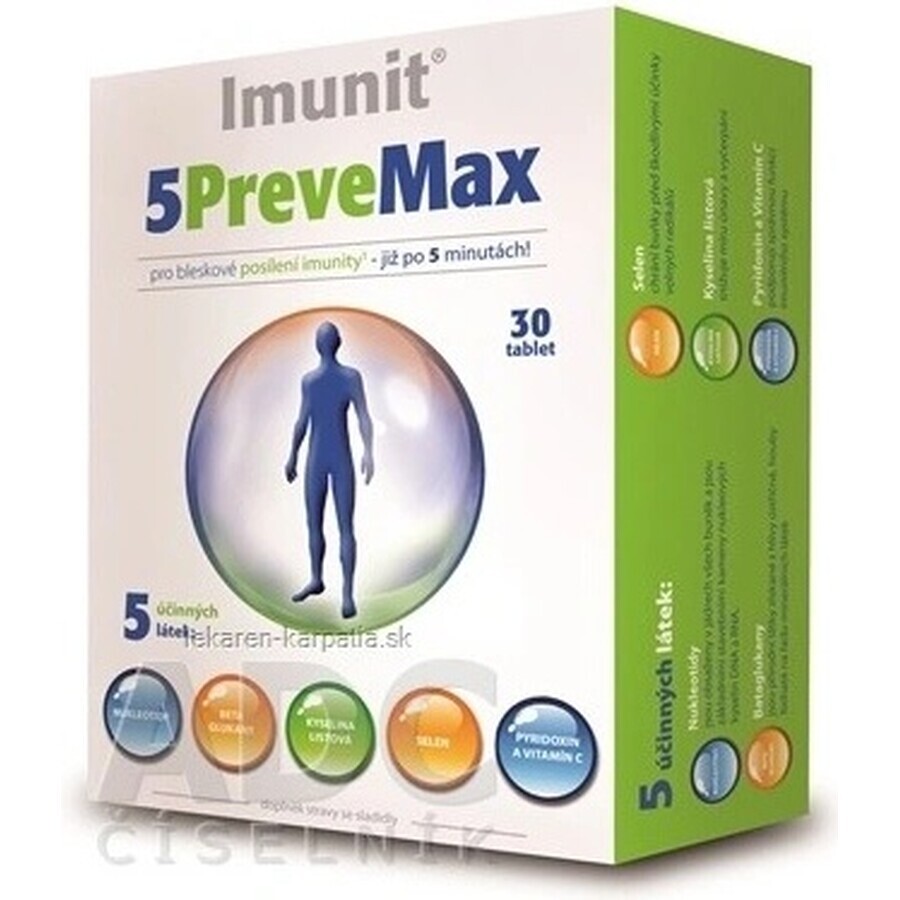 Imunit 5PreveMax 1×30 tbl, (con nucleotidi e beta-glucano)