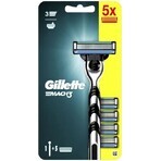 GILLETTE MACH3 SHAVER + 5NH Set 1×1, Rasierer + 5 Ersatzköpfe